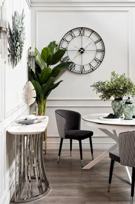 Мебель Garda Decor 30C-1232F GR Стул велюр серый 54*57*80см с ч/б спинкой арт. 30C-1232F GR