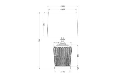 Лампа Garda Decor 22-88237 Лампа настольная плафон кремовый d30*64см арт. 22-88237