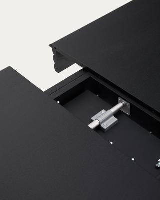 Стол La Forma (ех Julia Grup) Раздвижной стол Lenon черный из шпона и массива дуба 160(240)x90 арт. 197780