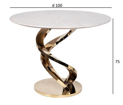 Мебель Garda Decor 33FS-DT10075-PG Стол Капучино Роял (Cappucino Royal) d100*75см арт. 33FS-DT10075-PG