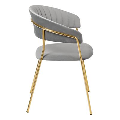 Стул Bradexhome Комплект из 4-х стульев Turin серый, золотые ножки арт. FR 0910K