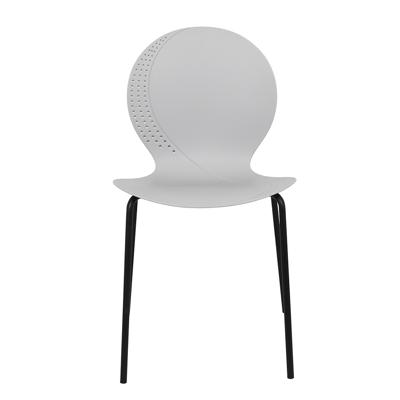 Стул Bradexhome Комплект из 4-х стульев Wave серый с черными ножками арт. FR 1065K