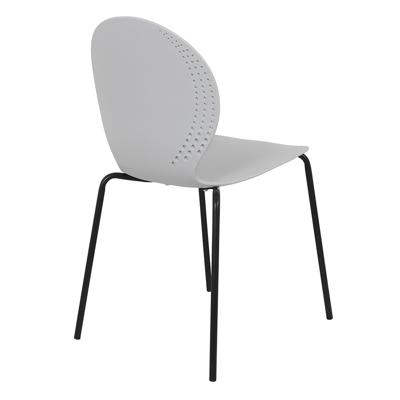 Стул Bradexhome Комплект из 4-х стульев Wave серый с черными ножками арт. FR 1065K