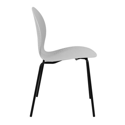 Стул Bradexhome Комплект из 4-х стульев Wave серый с черными ножками арт. FR 1065K