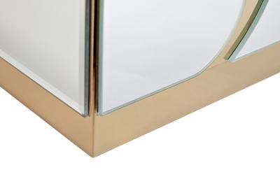 Мебель Garda Decor KFG199 Тумба зеркальная с золотым декором 61*42*59см арт. KFG199