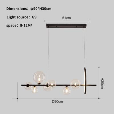 Люстра Delight Collection Люстра KG1233P-7 black/clear арт. KG1233P-7 black/clear