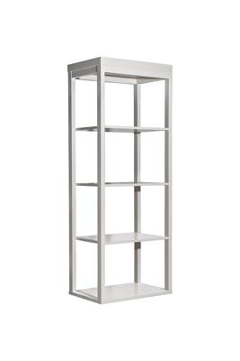 Мебель Garda Decor 151SV-000019 Шкаф-витрина открытый узкий с тумбой прикроватной с 2-мя ящиками арт. 151SV-000019