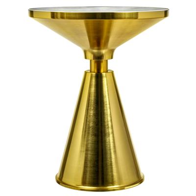 Стол Bradexhome Кофейный столик Atlant диам.45см x 54см, золотой, металл, керамика арт. FR 1042