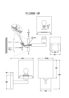 Бра Stool Group Бра Moderli V11998-1W Виола арт. УТ000042771