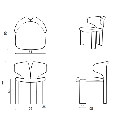 Стул Delight Collection Стул Viva Armless арт. Viva Armless Chair