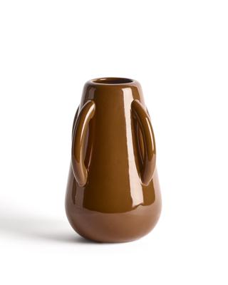 Ваза La Forma (ех Julia Grup) Ваза Odra из коричневой керамики с глянцевой отделкой, 25,5 см арт. 482431