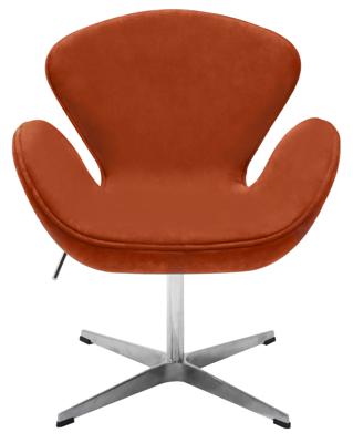 Кресло Bradexhome Кресло SWAN STYLE CHAIR терракотовый, искусственная замша арт. FR 0655