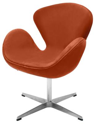 Кресло Bradexhome Кресло SWAN STYLE CHAIR терракотовый, искусственная замша арт. FR 0655