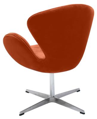 Кресло Bradexhome Кресло SWAN STYLE CHAIR терракотовый, искусственная замша арт. FR 0655