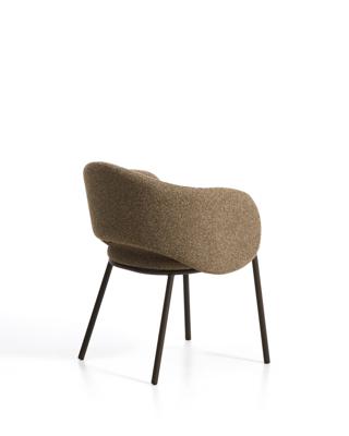 Стул La Forma (ех Julia Grup) Стул Maina из коричневой синели и коричневой стали арт. 505670