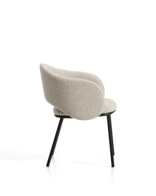 Стул La Forma (ех Julia Grup) Стул Maina из бежевой синели и коричневой стали арт. 505672
