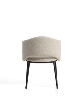 Стул La Forma (ех Julia Grup) Стул Maina из бежевой синели и коричневой стали арт. 505672