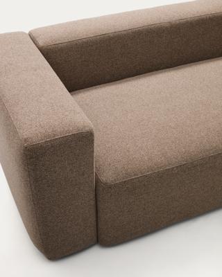 Кресло La Forma (ех Julia Grup) Трехместный диван Blok из коричневой синели, 240 см арт. 505726