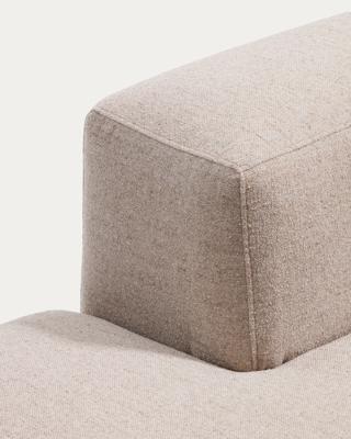 Кресло La Forma (ех Julia Grup) Бежевый четырехместный диван Blok из синели, 380 см арт. 505740