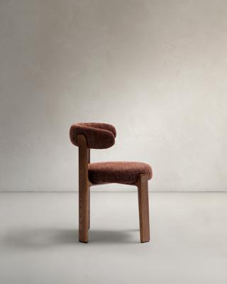Стул La Forma (ех Julia Grup) Стул Granite из терракотовой синели и массива ясеня с отделкой орех арт. 505882