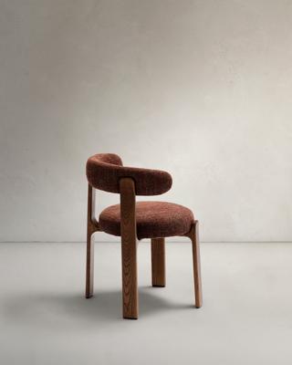 Стул La Forma (ех Julia Grup) Стул Granite из терракотовой синели и массива ясеня с отделкой орех арт. 505882