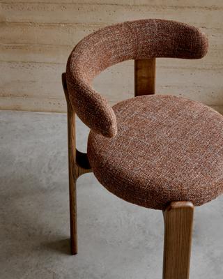 Стул La Forma (ех Julia Grup) Стул Granite из терракотовой синели и массива ясеня с отделкой орех арт. 505882
