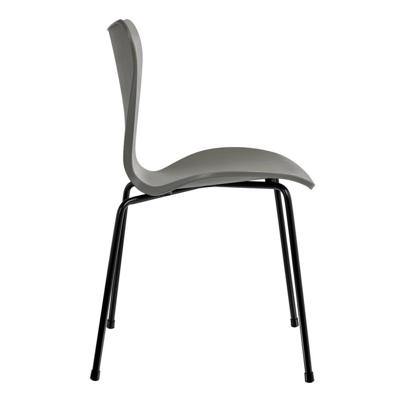 Стул Bradexhome Комплект из 2-х стульев Seven Style серый с чёрными ножками арт. FR 0422P