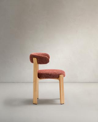 Стул La Forma (ех Julia Grup) Стул Granite из терракотовой синели и массива ясеня с натуральной отделкой арт. 505886