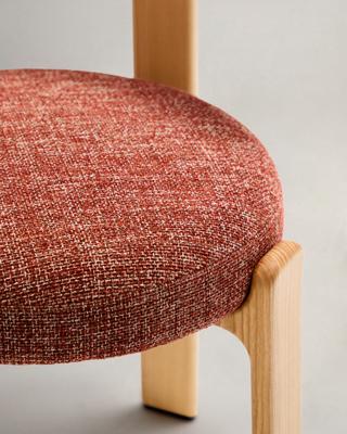 Стул La Forma (ех Julia Grup) Стул Granite из терракотовой синели и массива ясеня с натуральной отделкой арт. 505886