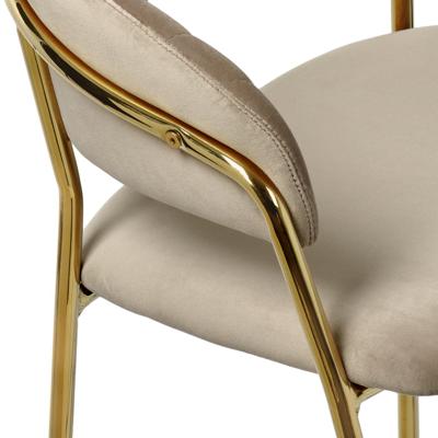 Стул Bradexhome Комплект из 2-х стульев полубарных Turin латте с золотыми ножками арт. FR 0559P