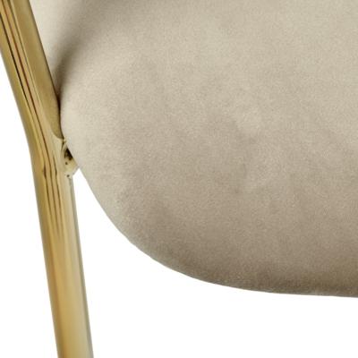 Стул Bradexhome Комплект из 2-х стульев полубарных Turin латте с золотыми ножками арт. FR 0559P