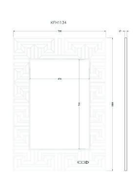 Зеркало Garda Decor KFH1134 Зеркало 739*1064мм арт. KFH1134