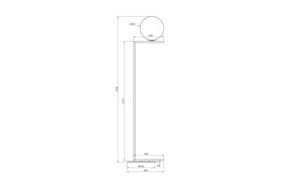 Торшер Garda Decor K2GF-825BR Торшер 38*38*185см арт. K2GF-825BR