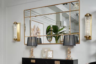 Зеркало Garda Decor KFG047 Зеркало в металлич. раме цвет золото 90*140см арт. KFG047