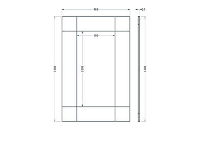 Зеркало Garda Decor KFG048 Зеркало в металлич. раме цвет хром 90*140см арт. KFG048
