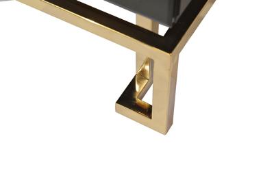 Мебель Garda Decor KFG059 Тумба c  2-мя ящиками черная/золото 55*40*58см арт. KFG059