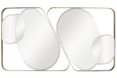Зеркало Garda Decor KFE1210 Зеркало в металлич. раме цвет золото  91*102см арт. KFE1210