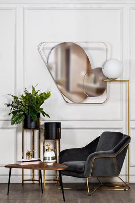 Зеркало Garda Decor KFE1210 Зеркало в металлич. раме цвет золото  91*102см арт. KFE1210