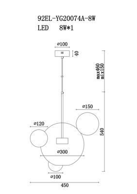 Потолочный светильник Garda Decor 92EL-YG20074A-8W Светильник потолочный латунь d.30см арт. 92EL-YG20074A-8W