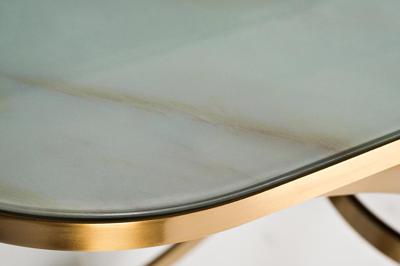 Консоль Garda Decor 19-OA-6431 Консоль со стекл. столешницей под мрамор 129*40*85см арт. 19-OA-6431