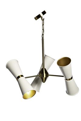 Потолочный светильник Garda Decor 92EL-YG02125-3P Люстра потолочная латунь/матовый бел. d50*h.80см арт. 92EL-YG02125-3P