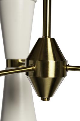 Потолочный светильник Garda Decor 92EL-YG02125-3P Люстра потолочная латунь/матовый бел. d50*h.80см арт. 92EL-YG02125-3P
