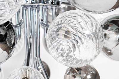 Потолочный светильник Garda Decor K2KG1275P-16 Светильник потолочный Шары (Bubbles), прозрач./дамчатое стекло d.83 h.61см арт. K2KG1275P-16