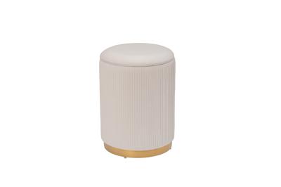 Мебель Garda Decor GY-18220 Банкетка велюр светло-бежевый/золото (2 в 1) d35,5*49см/d30,5*39см арт. GY-18220