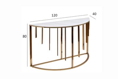 Консоль Garda Decor GY-00003 Консоль мрам.стекло/золото 120*40*80см арт. GY-00003