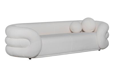 Мебель Garda Decor ZW-22024 Диван трехместный иск.мех белый 229*95*61см арт. ZW-22024