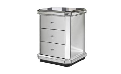 Мебель Garda Decor KFC882 Тумба прикроватная зеркальная 50*43*65см арт. KFC882