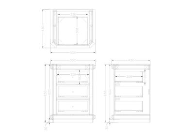Мебель Garda Decor KFC882 Тумба прикроватная зеркальная 50*43*65см арт. KFC882