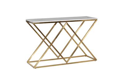 Мебель Garda Decor 47ED-CST026GOLD Консоль белый иск.мрамор/мат.золото 120*40*78см арт. 47ED-CST026GOLD
