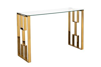 Мебель Garda Decor 47ED-08201 Консоль прозр.стекло/золото 120*40*78см арт. 47ED-08201